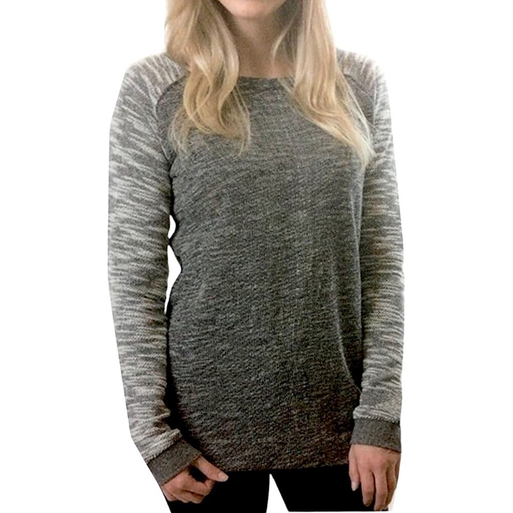 Champion Creneck Raglan Sweatshirt Gray Size Medium